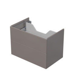 Koupelnová skříňka pod desku se 2 zásuvkami Naturel Ratio 80x56x50 cm basalto lesk ZB802Z56PU.A2496
