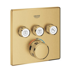 Sprchová a vanová baterie GROHE Grohtherm SmartControl bez podomítkového tělesa Brushed Cool Sunrise 29126GN0