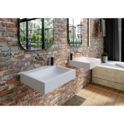 Umyvadlo na stěnu Kaldewei CONO 3079, 50x50 cm, bez přepadu, 1 otvor, bílá, Perl-Effekt  908606013001