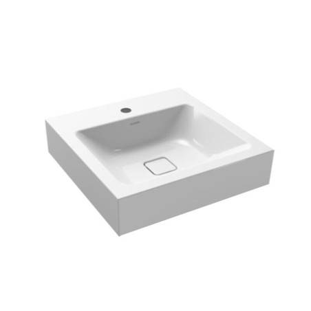 Umyvadlo na stěnu Kaldewei CONO 3079, 50x50 cm, bez přepadu, 1 otvor, bílá, Perl-Effekt  908606013001