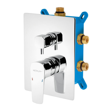 Sprchová a vanová baterie Novaservis Metalia 58 včetně podomítkového tělesa chrom BOX58051RX,0