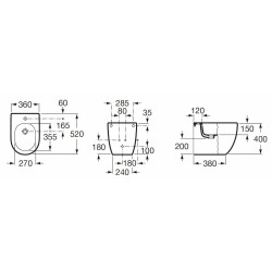 Bidet Roca Meridian stojící, vnitřní přívod A357247000