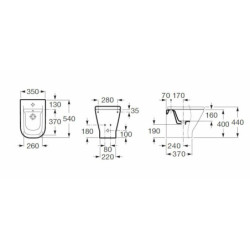 Bidet Roca The Gap stojící, vnitřní přívod A357477000