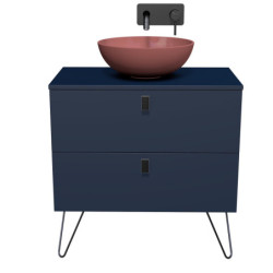 Koupelnová skříňka pod umyvadlo Naturel Art Deco 80x78,8x45,5 cm námořnická modrá mat ARTDECO80TMBU