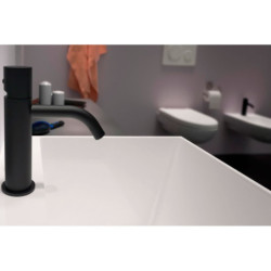 Umyvadlová baterie Paffoni Light bez výpusti černá LIGX071NO