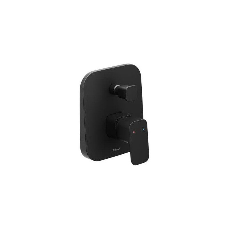 Sprchová baterie Ravak 10° Free black včetně podomítkového tělesa černá X070156