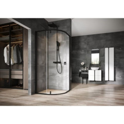 Sprchový systém Ravak 10° Free s termostatickou baterií černá X070160