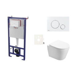 Cenově zvýhodněný závěsný WC set SAT do lehkých stěn / předstěnová montáž+ WC SAT Infinitio SIKOSSIN70K