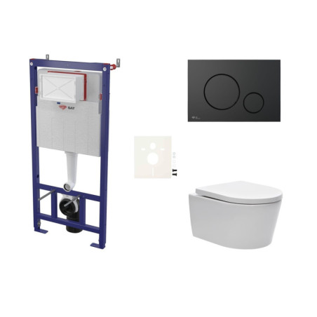 Cenově zvýhodněný závěsný WC set SAT do lehkých stěn / předstěnová montáž+ WC SAT Brevis SIKOSSBR68K