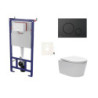 Cenově zvýhodněný závěsný WC set SAT do lehkých stěn / předstěnová montáž+ WC SAT Brevis SIKOSSBR68K