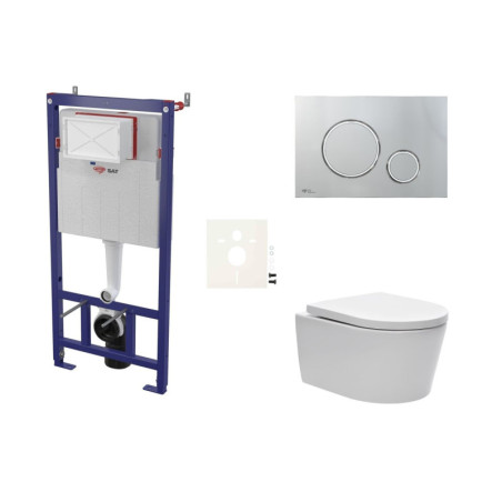 Cenově zvýhodněný závěsný WC set SAT do lehkých stěn / předstěnová montáž+ WC SAT Brevis SIKOSSBR71K