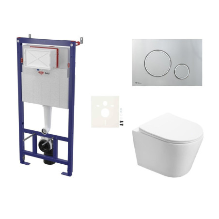 Cenově zvýhodněný závěsný WC set SAT do lehkých stěn / předstěnová montáž+ WC SAT Infinitio SIKOSSIN71K