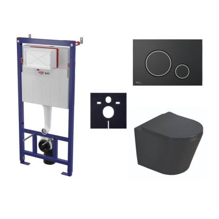 Cenově zvýhodněný závěsný WC set SAT do lehkých stěn / předstěnová montáž+ WC SAT Infinitio SIKOSSINB78K