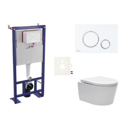 Cenově zvýhodněný závěsný WC set SAT do lehkých stěn / předstěnová montáž+ WC SAT Brevis SIKOSSBR76