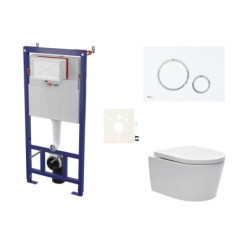 Cenově zvýhodněný závěsný WC set SAT do lehkých stěn / předstěnová montáž+ WC SAT Brevis SIKOSSBR76K