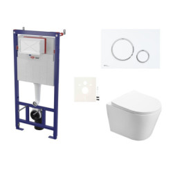 Cenově zvýhodněný závěsný WC set SAT do lehkých stěn / předstěnová montáž+ WC SAT Infinitio SIKOSSIN76K