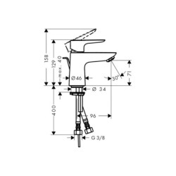 Umyvadlová baterie Hansgrohe Talis E s výpustí chrom 71703000