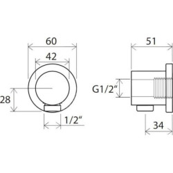 Podomítkový vývod Ravak 701.00 chrom X07P004