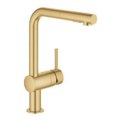 Dřezová baterie GROHE Minta s otočným ramínkem kartáčovaný Cool Sunrise 30274GN0