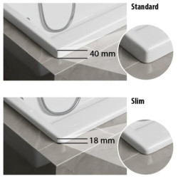 Obdélníková vana Polysan VIVA B SLIM 185x80 cm akrylát levá i pravá 71968S