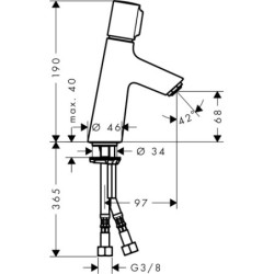 Umyvadlová baterie Hansgrohe Talis Select S bez výpusti chrom 72041000