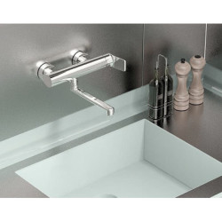 Dřezová baterie Paffoni Tilt s otočným ramínkem 150 mm nerez TI161ST