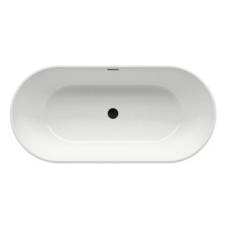 Volně stojící vana Ravak Freedom O 169x80 cm, krytka přepadu a odtoku černá XC00100032