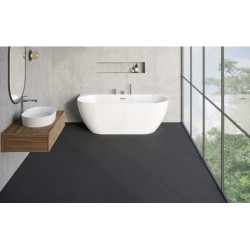 Volně stojící vana ke stěně Ravak Freedom W 166x80 cm, krytka přepadu a odtoku černá XC00100033