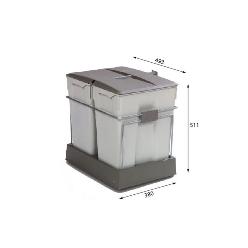 Odpadkový koš Alveus Albio 40 2x30L 1090338