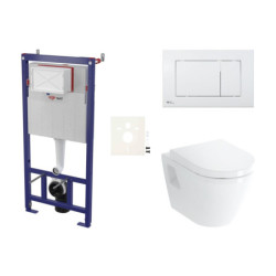 Cenově zvýhodněný závěsný WC set SAT do lehkých stěn / předstěnová montáž+ WC VitrA Integra SIKOSSINTBO20K