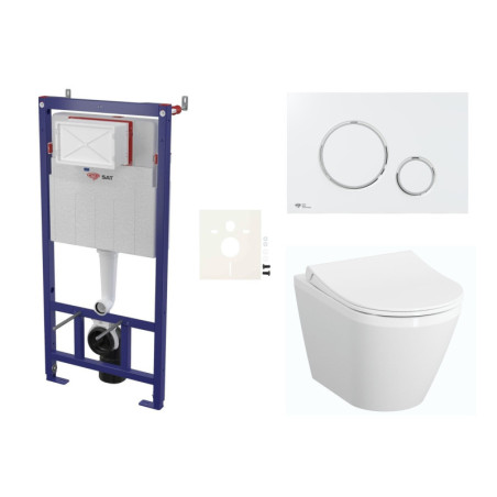Cenově zvýhodněný závěsný WC set SAT do lehkých stěn / předstěnová montáž+ WC VitrA Integra SIKOSSINTRESU70K