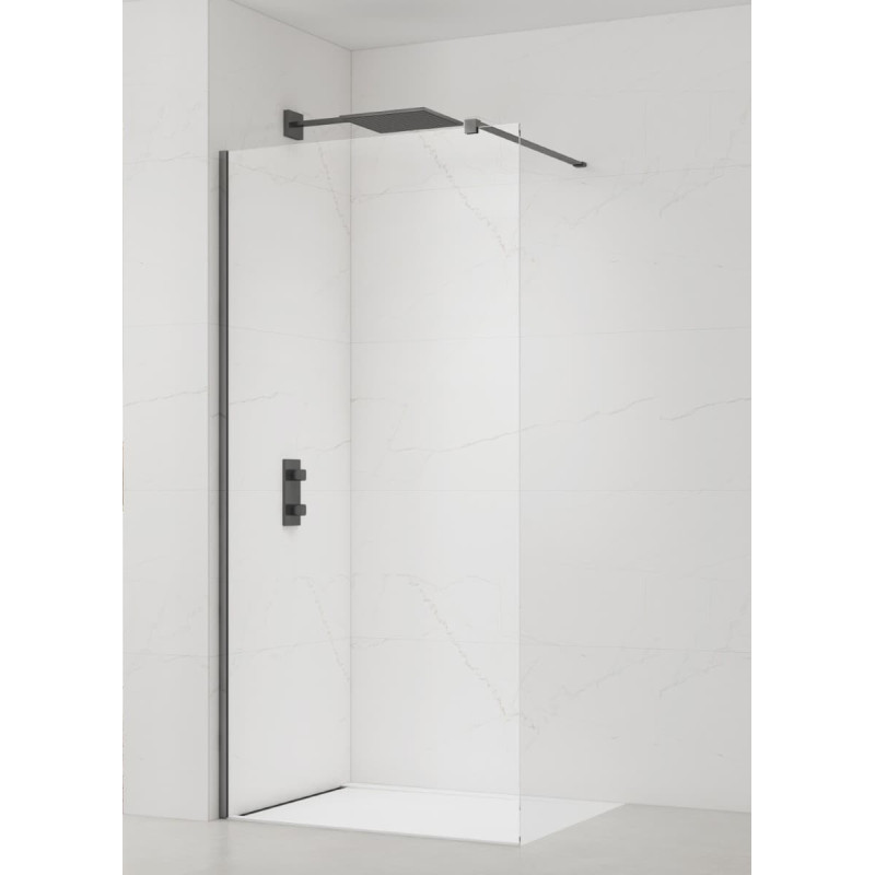 Sprchová zástěna Walk-in 100 cm SAT v barvě profilu PVD Gun metal SATBWI100PRGM