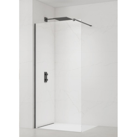 Sprchová zástěna Walk-in 100 cm SAT v barvě profilu PVD Gun metal SATBWI100PRGM