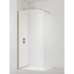Sprchová zástěna Walk-in 90 cm SAT v barvě profilu zlatá lesk SATBWI90PRZ