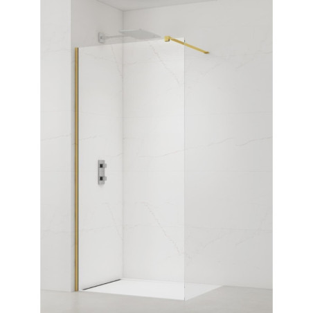Sprchová zástěna Walk-in 140 cm SAT v barvě profilu zlatá lesk SATBWI140PRZ