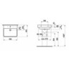 Umyvadlo Laufen Pro S 55x46,5 cm otvor pro baterii uprostřed H8109624001041