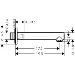 Vanový výtok Hansgrohe Talis S chrom 72410000