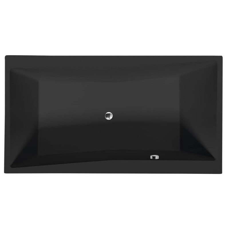Obdélníková vana Polysan QUEST 180x100 cm akrylát levá i pravá černá 78511BM
