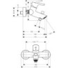 Vanová baterie Hansgrohe Talis S bez sprchového setu 150 mm chrom 72400000