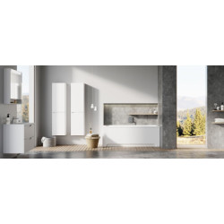 Koupelnová skříňka vysoká Ravak Classic II 40x160x26 cm šedá lesk X000001473