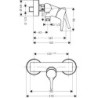 Sprchová baterie Hansgrohe Talis S bez sprchového setu 150 mm chrom 72600000