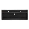 Umyvadlo SAT Infinitio 121,4x46,9 cm černá mat dva otvory pro baterii SATINF12046BKM