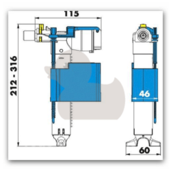 Napouštěcí ventil Nicoll ABU MULTIFLOW 3/8" 794203