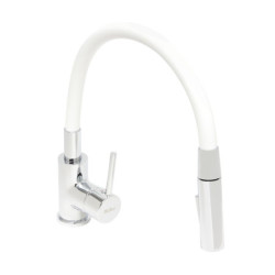 Dřezová baterie S-Line Pro se silikonovým ramínkem bílá/chrom SIKOBSLPRO290B2F