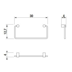 Držák ručníků Jika Basic chrom 813A.4.004.000.1