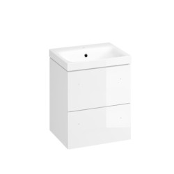 Koupelnová skříňka s umyvadlem Cersanit Larga 50x59x40 cm bílá lesk S801-353-DSM