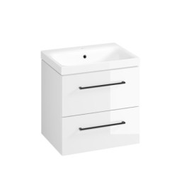 Koupelnová skříňka s umyvadlem Cersanit Larga 60x61.5x45 cm bílá lesk S801-352-DSM