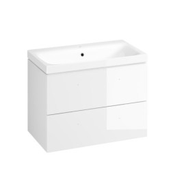 Koupelnová skříňka s umyvadlem Cersanit Larga 80x61,5x45 cm bílá lesk S801-351-DSM