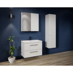 Koupelnová skříňka vysoká Cersanit Larga 39,4x160x33,7 cm bílá lesk S932-109-DSM
