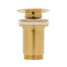 Výpust umyvadlová Alca CLICK/CLACK 5/4" celokovová s přepadem, velká zátka zlatá matná A392-G-B